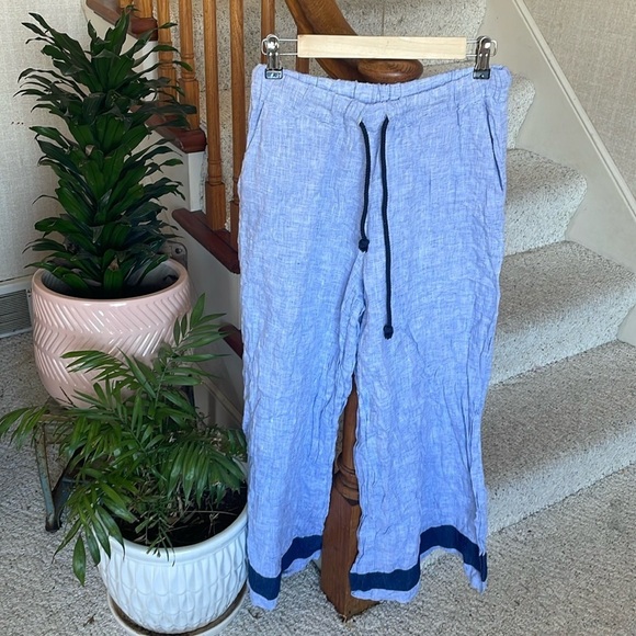 Vineyard Vines Linen Wide Leg Pants - Picture 1 of 8